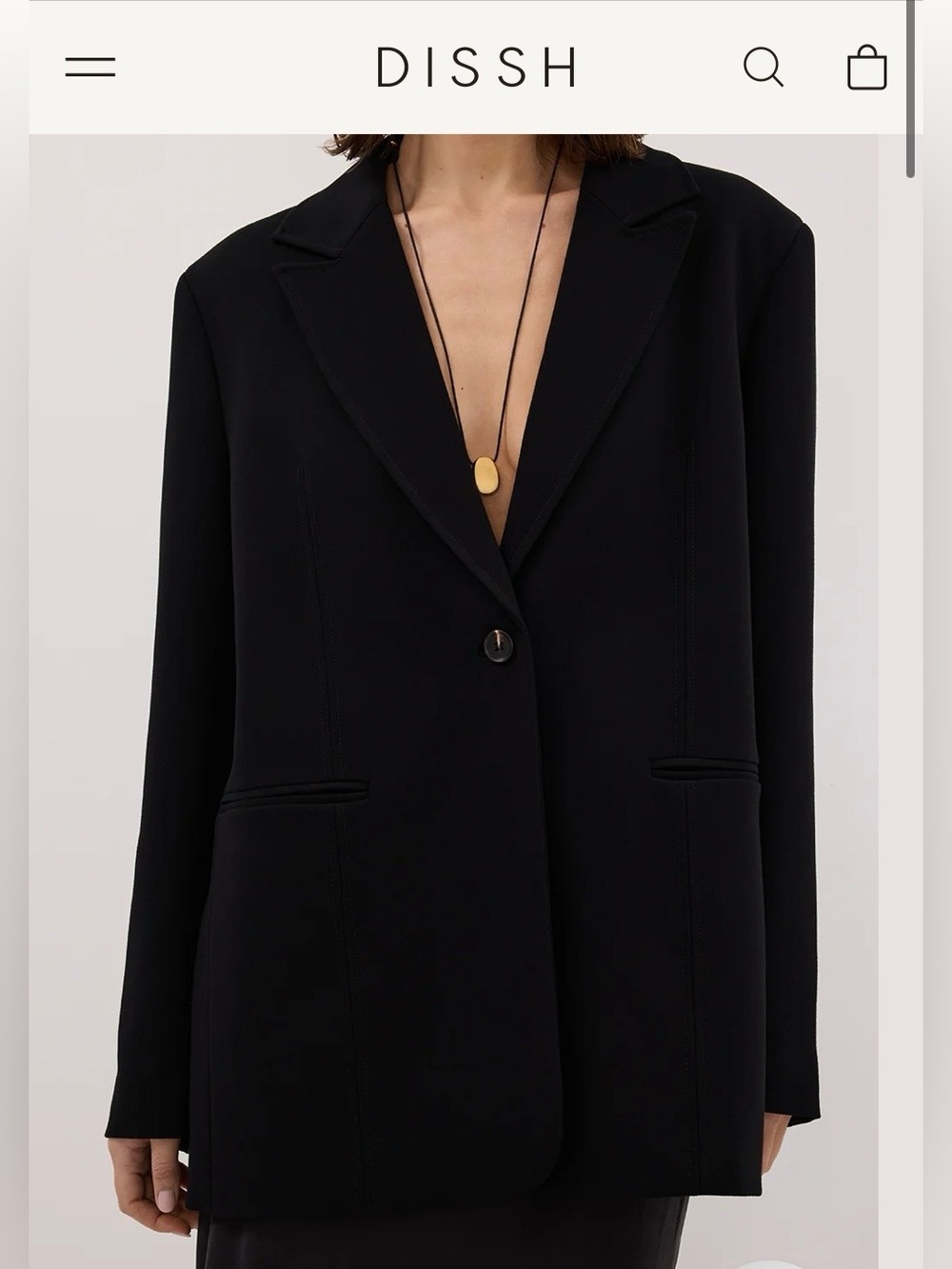 DISSH Westwood Black Oversized Boyfriend Blazer US 4